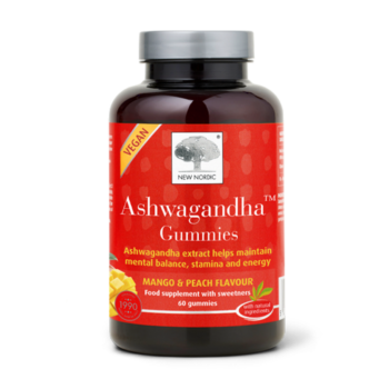 Ashwagandha™ Gummies, vegan mango-peach gummies, help maintain mental balance, stamina, and energy in an easy, convenient form.