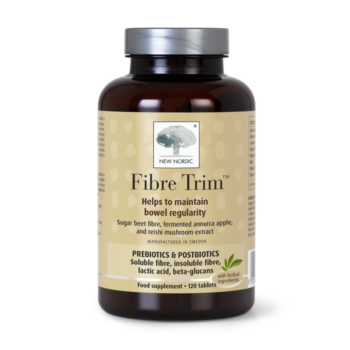 Fibre Trim™ helps maintain regular digestion and weight control with sugar beet fibre, apple, reishi, and wakame.