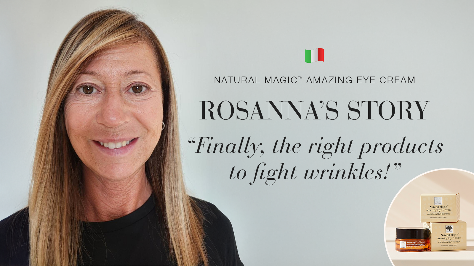 The People 10 Natural Magic anti-ageing skin care testimonial Rosanna's story quote