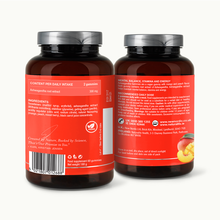 Back of Ashwagandha™ package.