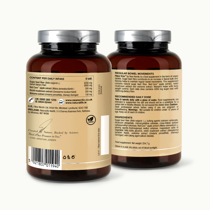 Back of Fibre Trim™ package.