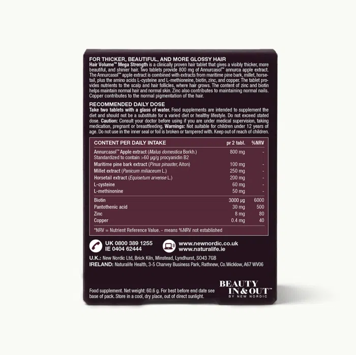 Back of Hair Volume™ Mega Strength package.