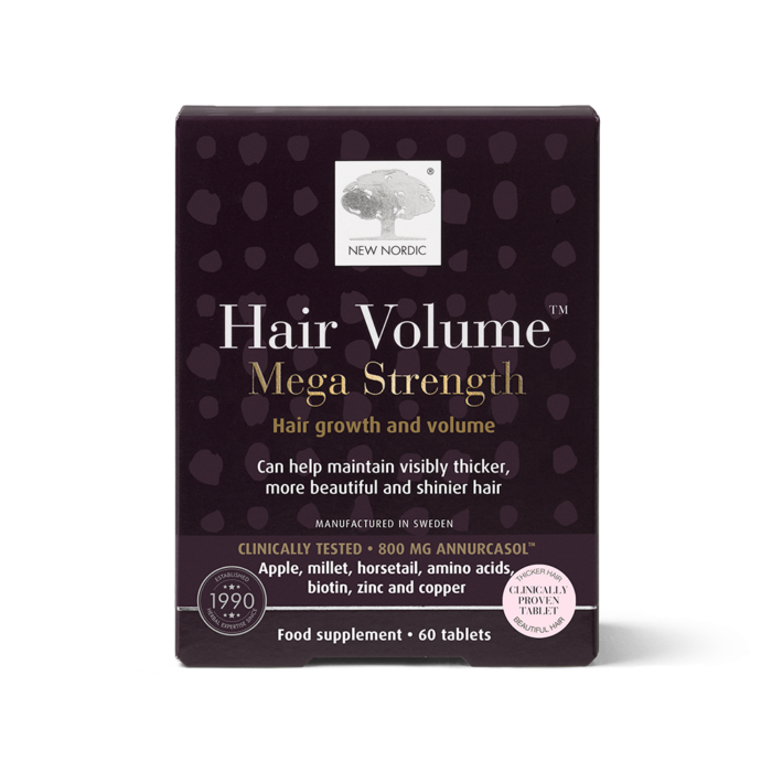 Front of Hair Volume™ Mega Strength package.