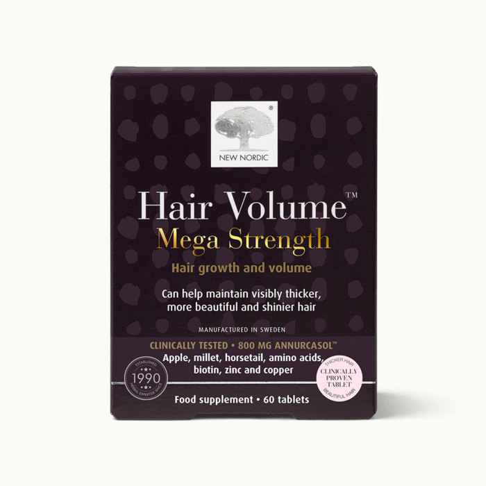 w_HairVolumeMega_60_Front_UK_Tile1 Front of Hair Volume™ Mega Strength package.