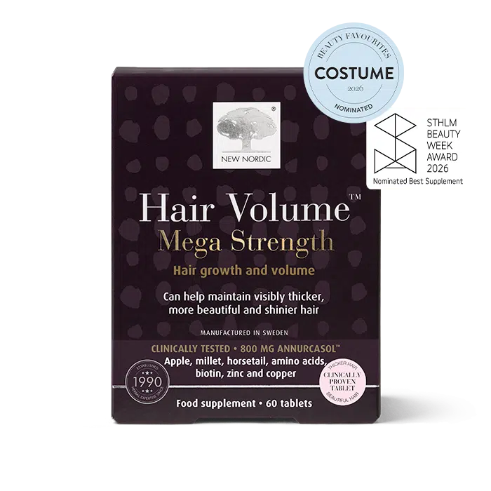 w_HairVolumeMega_60_Front_UK_Tile1_Awards Hair Volume Mega Strength Box with two award logos