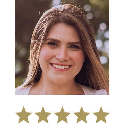 Sugar Cutâ„¢ Berberine Mega Strength 11 Woman smiling with five stars beneath