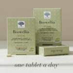 New Nordic Boswellia™ supplement boxes shown together with text One tablet a day.