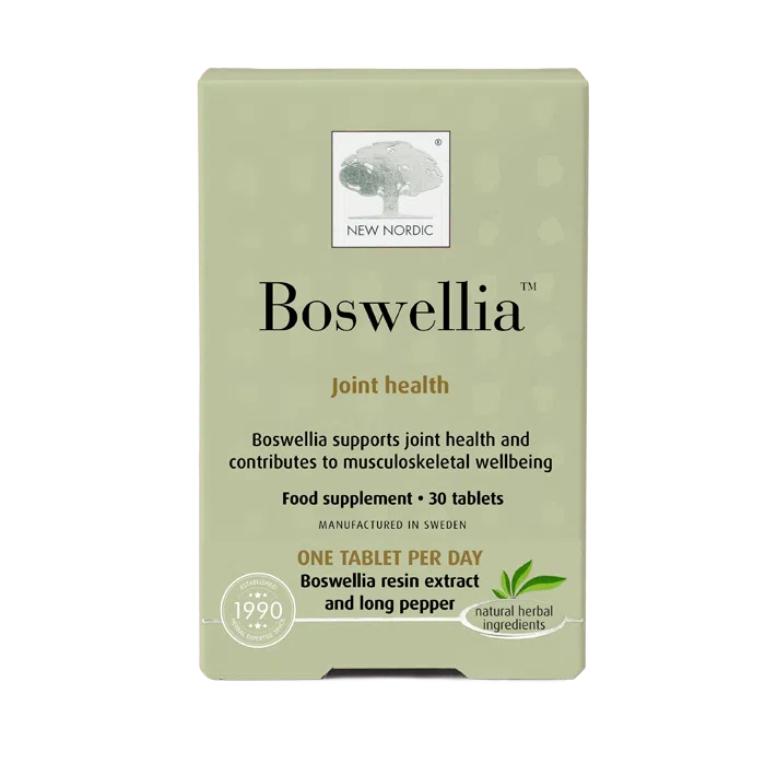 New Nordic Boswellia™ tablets made with boswellia extract to help maintain healthy joints and musculoskeletal wellbeing.