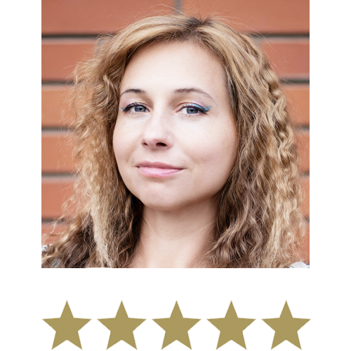 Lion's Mane™ Active Brain Gummies 14 Woman smiling with five stars beneath