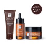 Pigment Clear Hand Cream, Serum and Cream set for dark spot correction, shown with “Worth £97” badge.