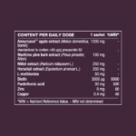 Box showing all of the ingredients in Hair Volume Shot
