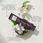 Hair Volume Shot sachet with benefits and claims around it