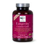 New Nordic Longevity™ Creatine Gold food supplement with 120 tablets and 3 grams of creatine per daily dose.