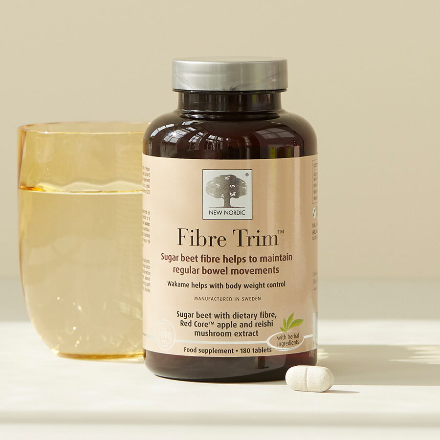 Bottle of dietary fiber supplement