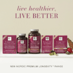 New Nordic Premium Longevity™ range featuring Magnesium Gold™, Creatine Gold™, Creatine Gold Gummies, Spermidine and Life Energy™.